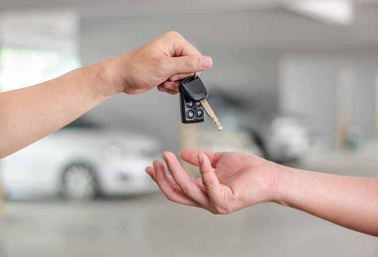 Handing over car keys