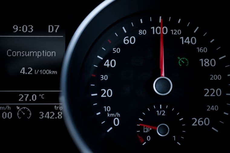 Car odometer and gauge cluster